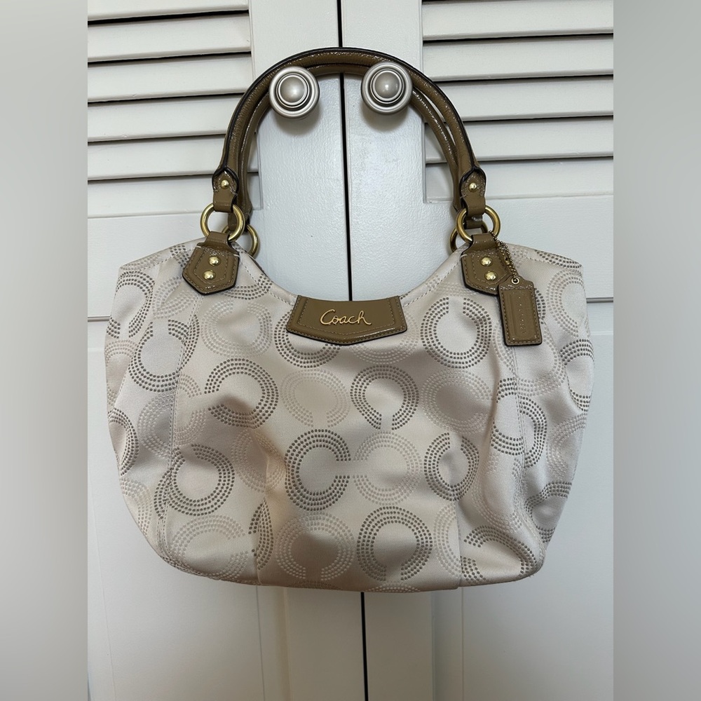Coach Cream Patterned Women's Bag